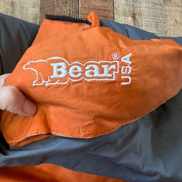 Bear USA Orange & Gray Down Feather Puffer Coat With Zip Closure & Pockets XXL - Picture 12 of 13
